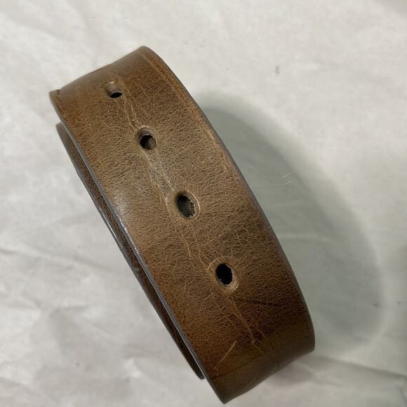 VERA PELLE ITALIAN LEATHER BELT WITHOUT BUCKLE. - Picture 1 of 6